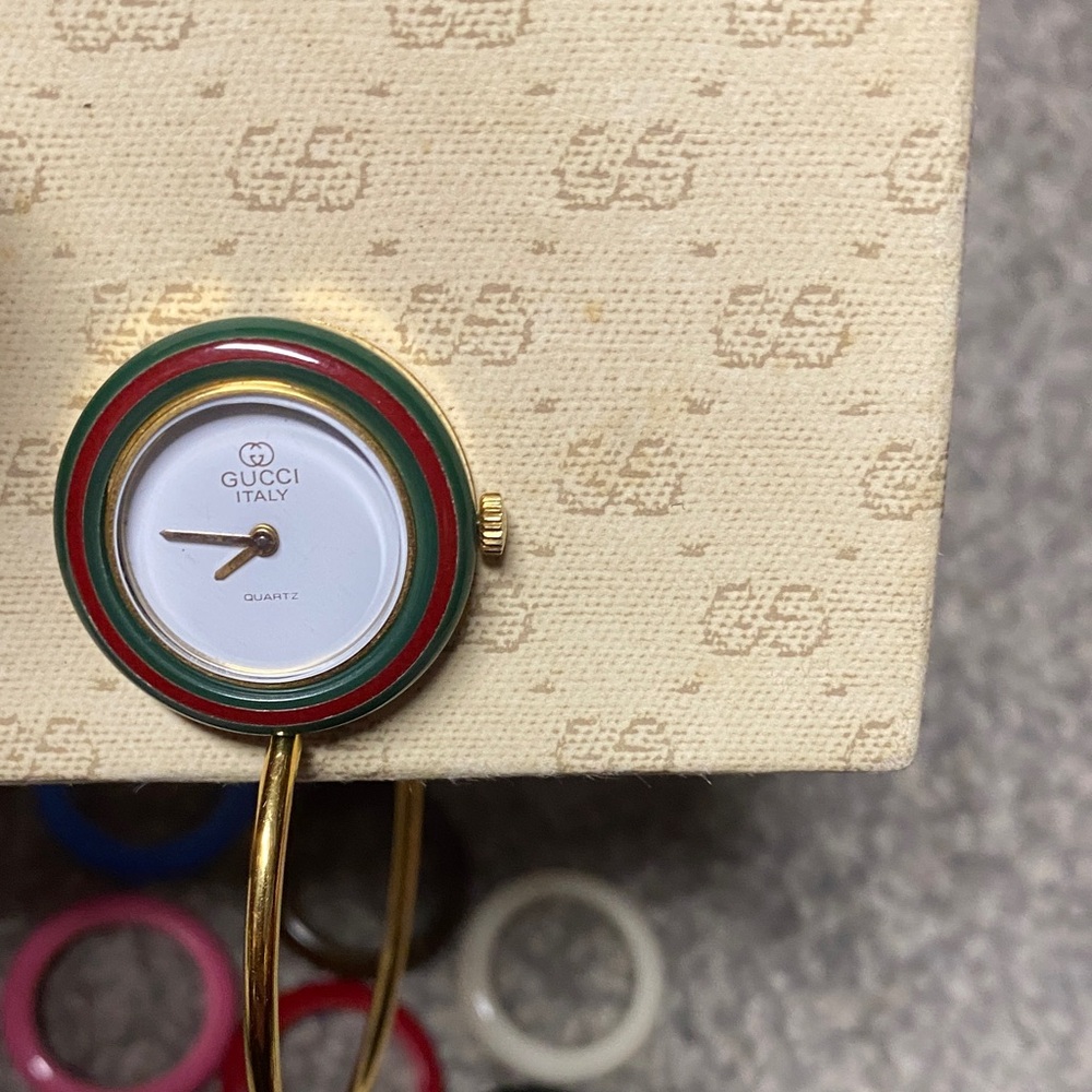 Gucci Multicolor Ring Set with Gold Bracelet - Picture 6 of 7